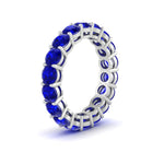 Load image into Gallery viewer, 4-carat-stunning-round-sapphire-band-in-white-gold-FD11249ROBGSABLANGLE2-4.00CT-NL-WG