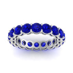 Load image into Gallery viewer, 4-carat-stunning-round-sapphire-band-in-white-gold-FD11249ROBGSABLANGLE5-4.00CT-NL-WG