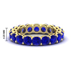 Load image into Gallery viewer, 4-carat-stunning-round-sapphire-band-in-yellow-gold-FD11249ROBGSABL-4.00CT-NL-YG-HW