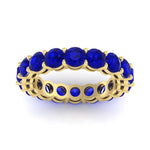 Load image into Gallery viewer, 4-carat-stunning-round-sapphire-band-in-yellow-gold-FD11249ROBGSABLANGLE5-4.00CT-NL-YG