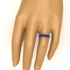 Load image into Gallery viewer, 4-carat-stunning-round-sapphire-band-in-yellow-gold-FD11249ROBGSABLHAND-4.00CT-NL-YG