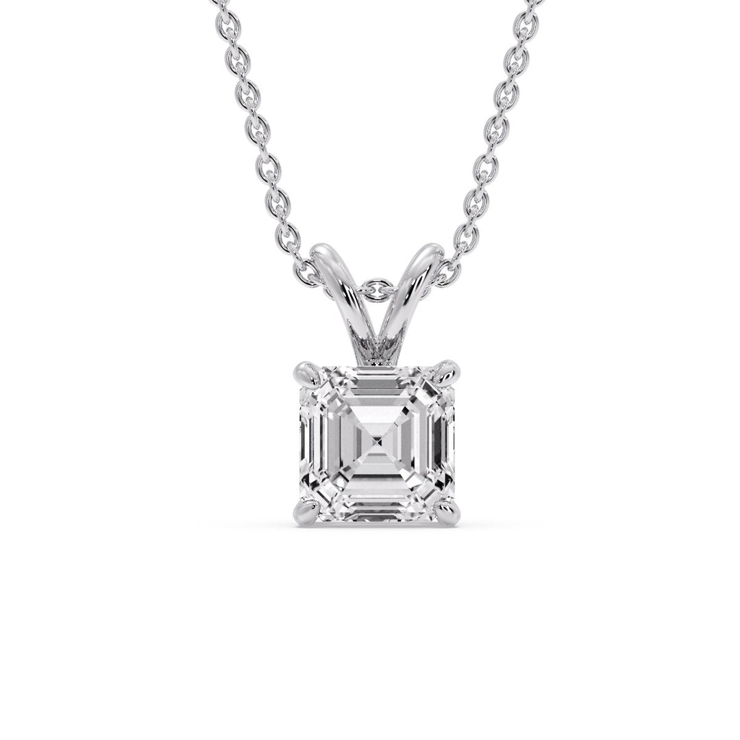 Asscher Cut Solitaire Pendant