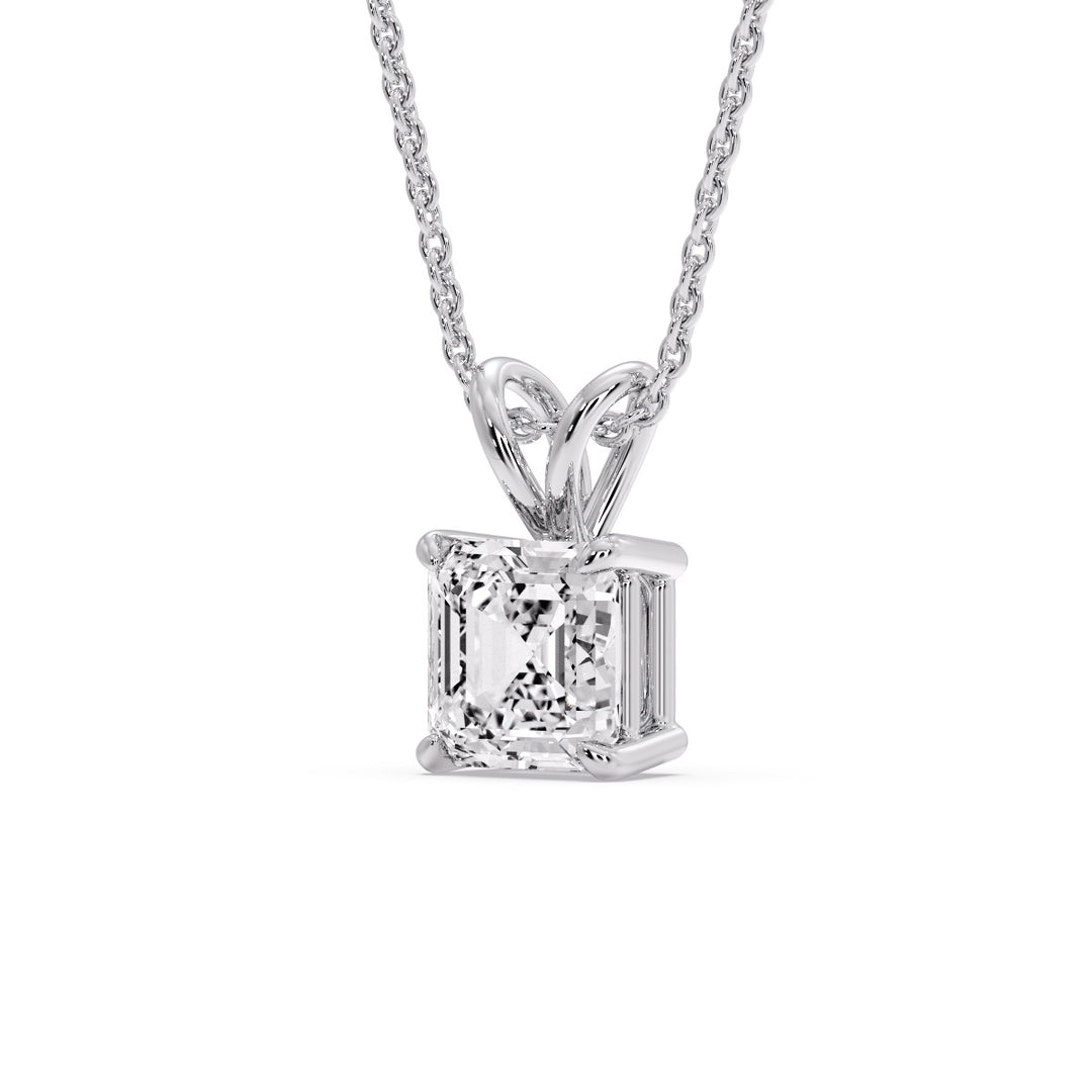 Asscher Cut Solitaire Pendant