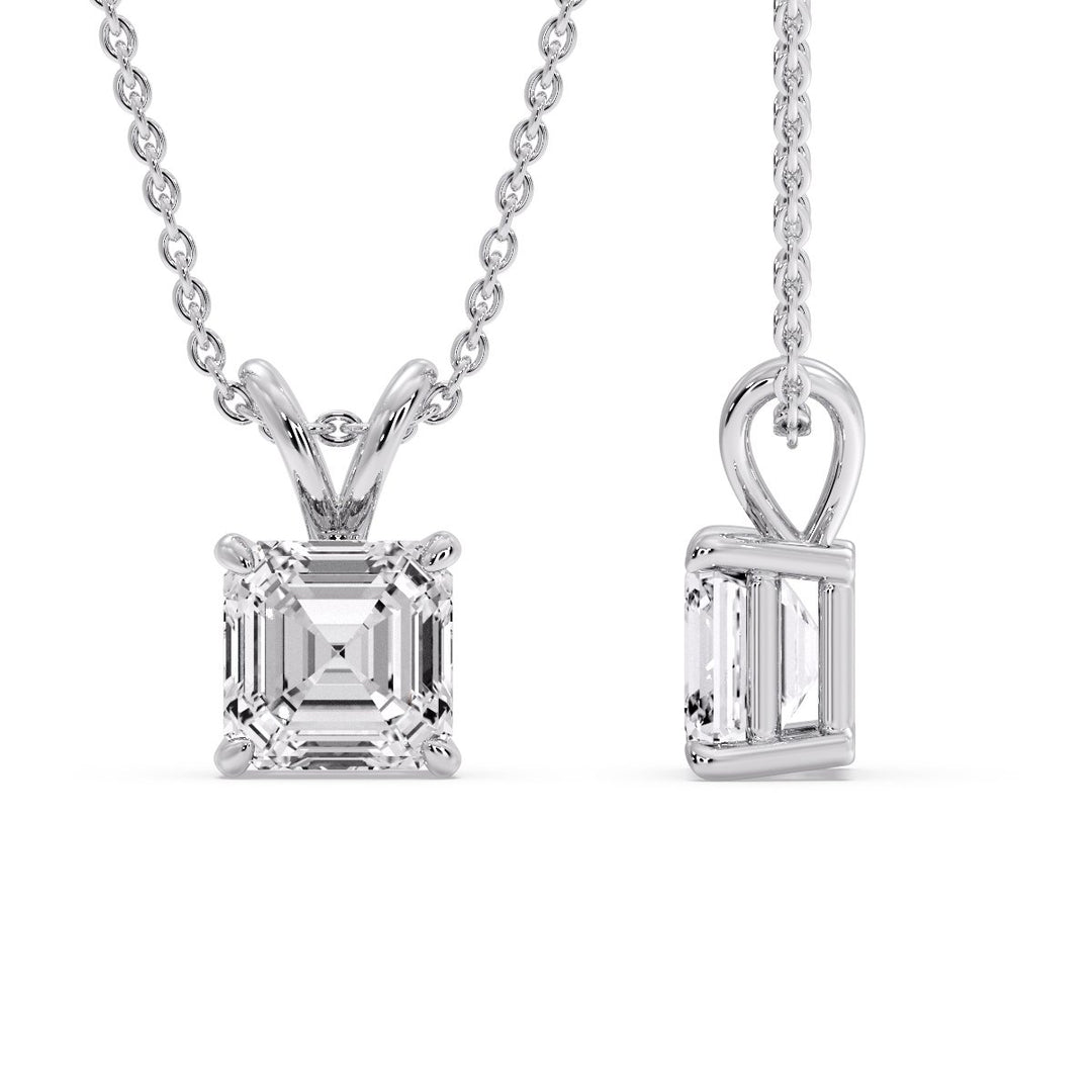 Asscher Cut Solitaire Pendant