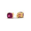 Load image into Gallery viewer, 4-ct-cushion-cut-pink-sapphire-basket-stud-earring-in-yellow-gold-fdear10411cugsadrpiangle4-4.00ct-nl-yg.jpg