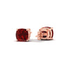 Load image into Gallery viewer, 4-ct-cushion-cut-ruby-basket-stud-earring-in-rose-gold-fdear10411cugrudrangle4-4.00ct-nl-rg.jpg