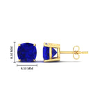 Load image into Gallery viewer, 4-ct-cushion-cut-sapphire-basket-stud-earring-in-yellow-gold-fdear10411cugsablangle2-4.00ct-nl-yg-hw.jpg