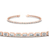 Load image into Gallery viewer, 4-ct-emerald-cut-bezel-tennis-diamond-bracelet