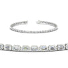 Load image into Gallery viewer, 4 Ct. Emerald Cut Bezel Tennis Diamond Bracelet