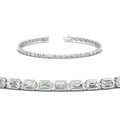 Thumbnail 14 - 4 Ct. Emerald Cut Bezel Tennis Diamond Bracelet