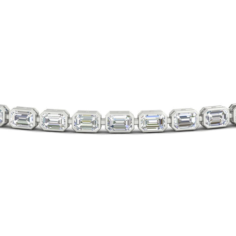 4 Ct. Emerald Cut Bezel Tennis Diamond Bracelet