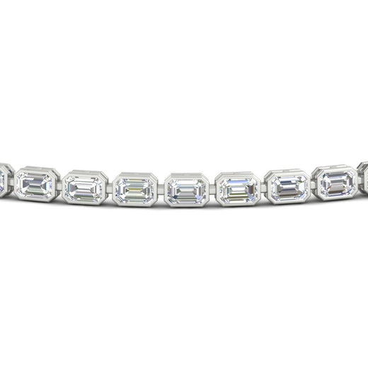 4 Ct. Emerald Cut Bezel Tennis Diamond Bracelet