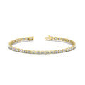 Thumbnail 5 - 4 Ct. Emerald Cut Bezel Tennis Diamond Bracelet