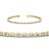 Load image into Gallery viewer, 4 Ct. Emerald Cut Bezel Tennis Diamond Bracelet