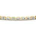 Thumbnail 7 - 4 Ct. Emerald Cut Bezel Tennis Diamond Bracelet
