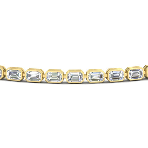 4 Ct. Emerald Cut Bezel Tennis Diamond Bracelet
