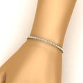 Thumbnail 8 - 4 Ct. Emerald Cut Bezel Tennis Diamond Bracelet
