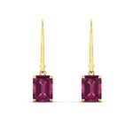 Load image into Gallery viewer, 4-ct-emerald-cut-pink-sapphire-drop-earrings-in-yellow-gold-fdear11236emgsadrpiangle2-4.00ct-nl-yg.jpg?v=1765364327