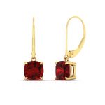 Load image into Gallery viewer, 4-ct-leverback-cushion-cut-ruby-drop-earrings-in-yellow-gold-fdear11236cugrudrangle1-4.00ct-nl-yg.jpg?v=1765359809