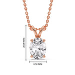 Load image into Gallery viewer, 4-ct-oval-solitaire-pendant-in-rose-gold-FDPD8469OV-4CT-ANGLE1-RG-HW
