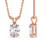 Load image into Gallery viewer, 4-ct-oval-solitaire-pendant-in-rose-gold-FDPD8469OV-4CT-ANGLE3-RG
