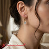 Load image into Gallery viewer, 4-ct-princess-cut-diamond-leverback-dangle-earrings-in-yellow-gold-fdear11236pr-model