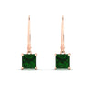 Load image into Gallery viewer, 4-ct-princess-cut-emerald-leverback-dangle-earrings-in-rose-gold-fdear11236prgemgrangle2-4.00ct-nl-rg.jpg?v=1765510599