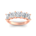 Thumbnail 3 - 4-ct-princess-cut-five-stone-anniversary-ring-in-rose-gold-fdwb8008prangle5-4.00ct-nl-rg