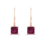 Load image into Gallery viewer, 4-ct-princess-cut-pink-sapphire-leverback-dangle-earrings-in-rose-gold-fdear11236prgsadrpiangle2-4.00ct-nl-rg.jpg?v=1765510598
