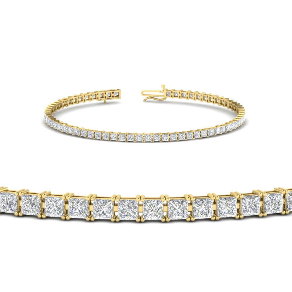 4 Ct Princess Diamond Tennis Bracelet