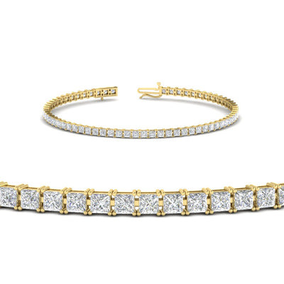 4 Ct Princess Diamond Tennis Bracelet