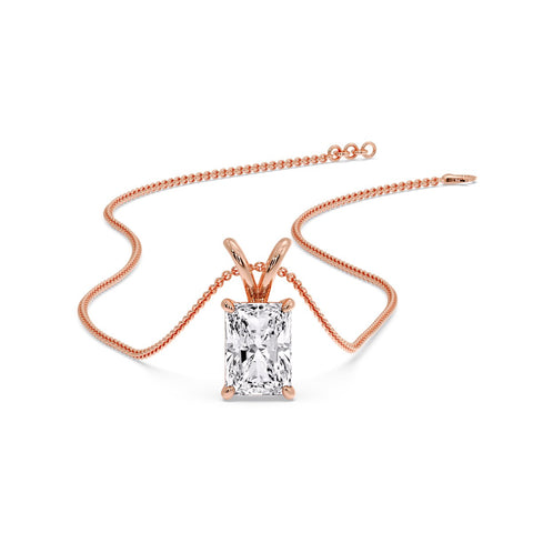 Radiant Cut Solitaire Necklace