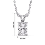 Load image into Gallery viewer, 4-ct-radiant-cut-solitaire-necklace-in-white-gold-FDPD8469RA-4CT-ANGLE1-WG-HW
