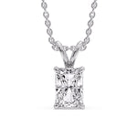 Load image into Gallery viewer, 4-ct-radiant-cut-solitaire-necklace-in-white-gold-FDPD8469RA-4CT-ANGLE1-WG
