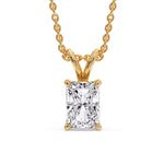 Load image into Gallery viewer, 4-ct-radiant-cut-solitaire-necklace-in-yellow-gold-FDPD8469RA-4CT-ANGLE1-YG
