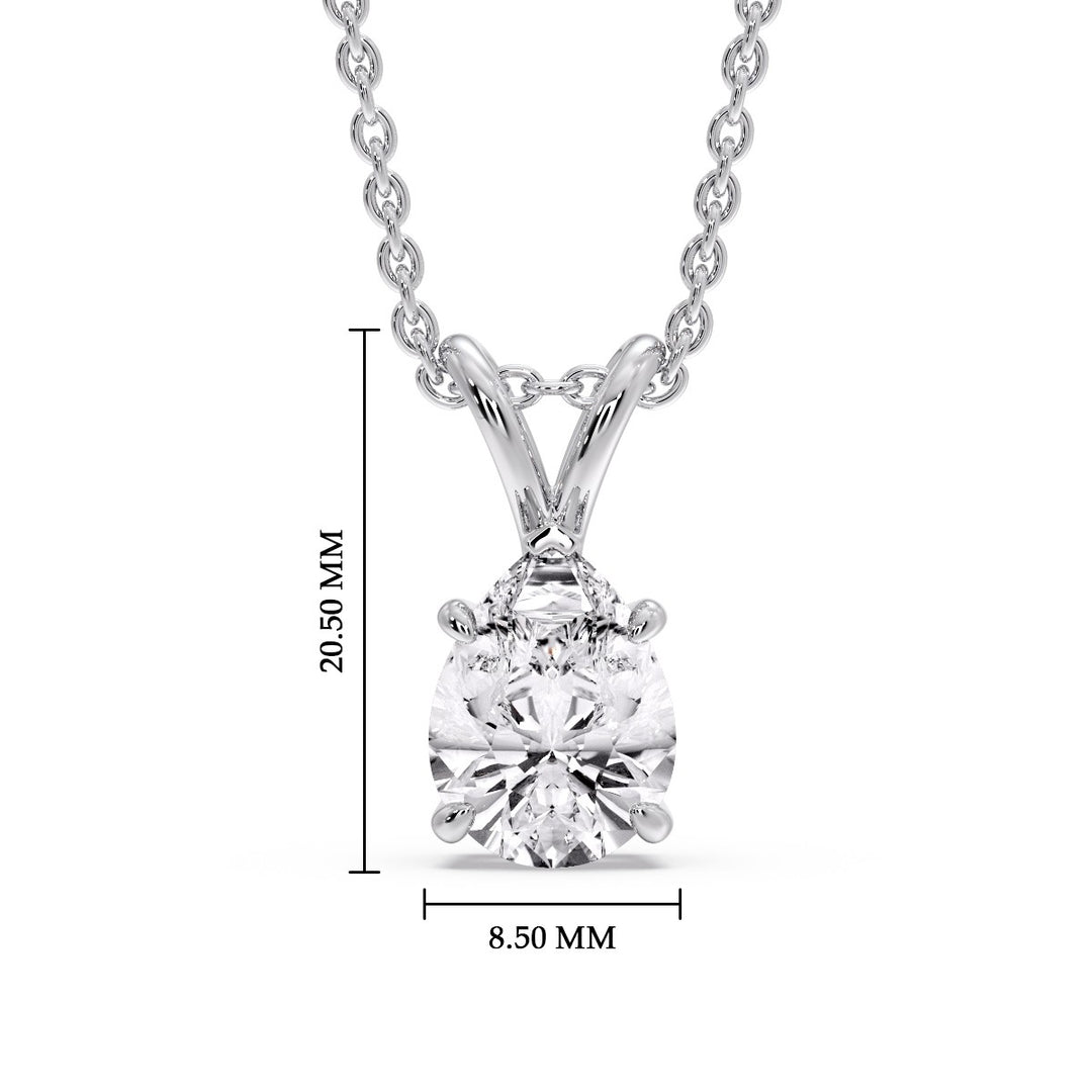 Pear Shaped Solitaire Necklace