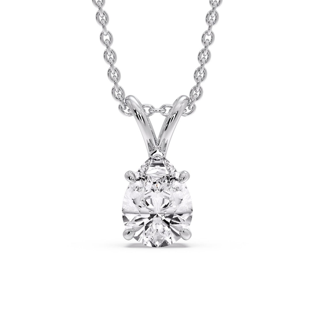 Pear Shaped Solitaire Necklace