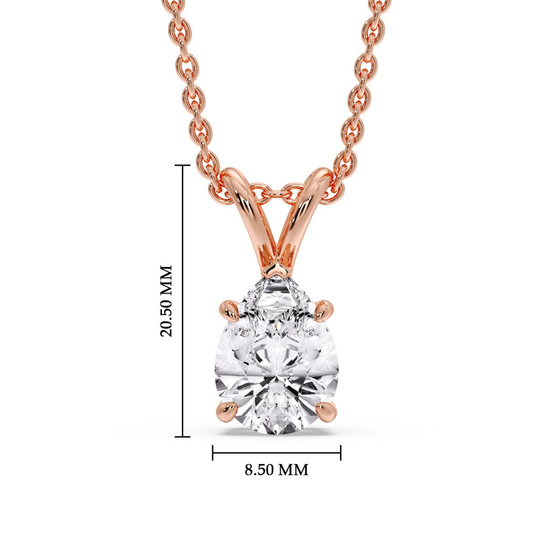 Pear Shaped Solitaire Necklace