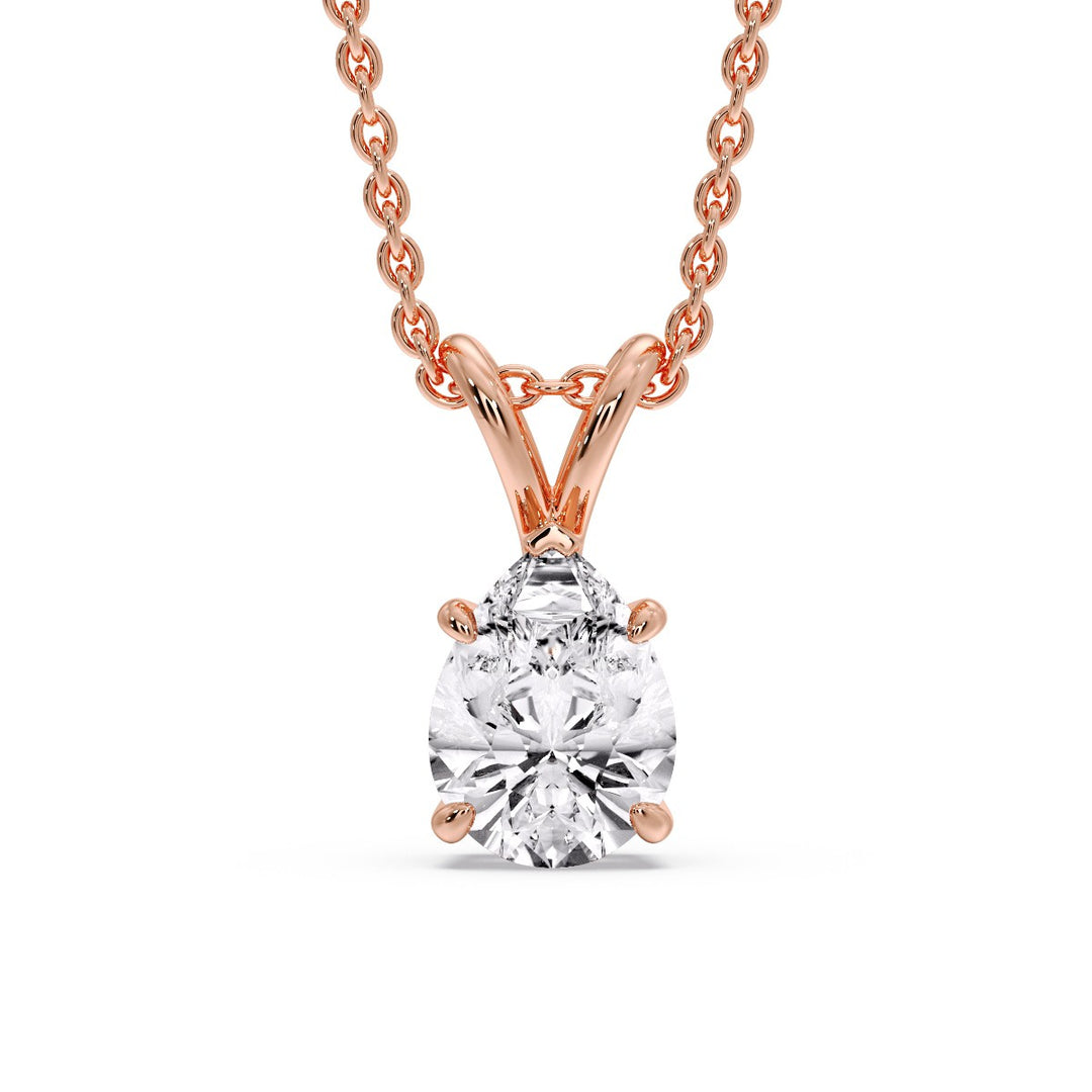 Pear Shaped Solitaire Necklace