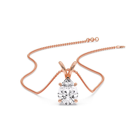 Pear Shaped Solitaire Necklace