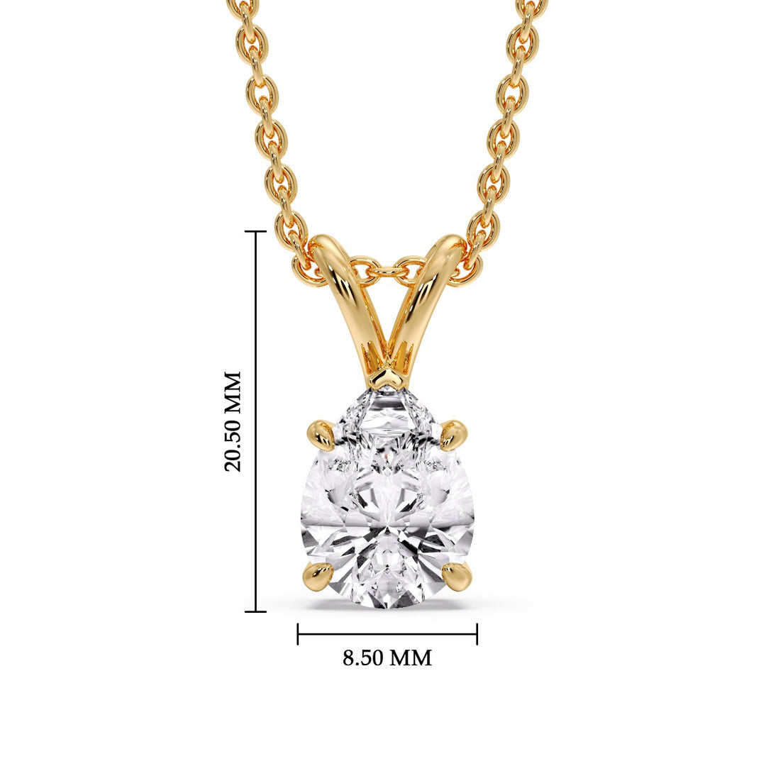Pear Shaped Solitaire Necklace