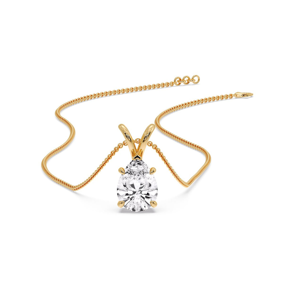 Pear Shaped Solitaire Necklace
