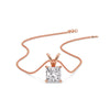 Load image into Gallery viewer, 4-ct.-diamond-princess-cut-solitaire-necklace-in-rose-gold-FDPD8469PR-4CT-ANGLE4-RG
