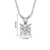 Load image into Gallery viewer, 4-ct.-diamond-princess-cut-solitaire-necklace-in-white-gold-FDPD8469PR-4CT-ANGLE1-WG-HW