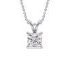 Load image into Gallery viewer, 4-ct.-diamond-princess-cut-solitaire-necklace-in-white-gold-FDPD8469PR-4CT-ANGLE1-WG