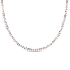 Diamond Teardrop Bezel Tennis Necklace