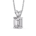 Thumbnail 129 - Emerald Cut 4 Prong Solitaire Pendant