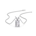 Thumbnail 131 - Emerald Cut 4 Prong Solitaire Pendant