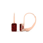 Load image into Gallery viewer, 4-ct.-leverback-emerald-ruby-earrings-in-rose-gold-FDEAR9225EMGRUDR-4.00 CT-NL-RG
