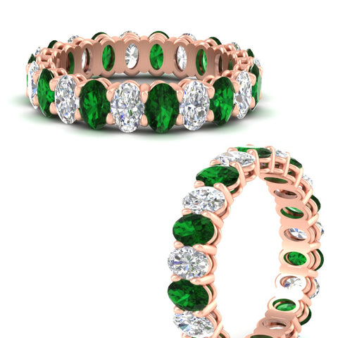4-ctw-classic-oval-diamond-eternity-band-ring-with-emerald-in-rose-gold-fdewb8324ovgemgrangle3-4.50x3.00mm-nl-rg